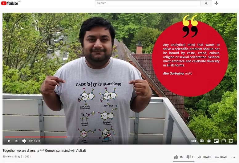 Alexander von Humboldt Foundation diversity in science campaign video featuring Dr. Abir Sarbajna