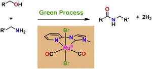thumbnail for Amide synthesis from alcohols and amines catalyzed by a Ru(II) N-heterocyclic carbene carbonyl complex